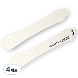 커피스푼 종이스푼 접이식 티수저 일회용 머들러 십스틱 행사 시식용, 무지, 500개, 4세트