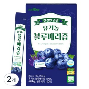 제스티지 NFC 유기농 블루베리즙 스틱 14p, 2개, 280g
