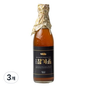 저온압착 수랏간 최선미 참기름, 3개, 350ml