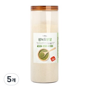 국내산 녹두가루 분말 생녹두가루, 600g, 5개