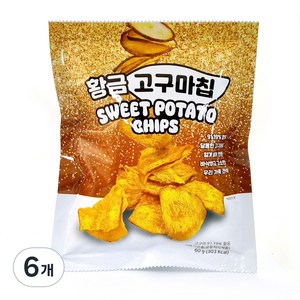 선우글로벌 황금고구마칩, 6개, 60g