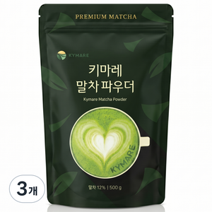 키마레 말차파우더, 3개, 1개입, 500g