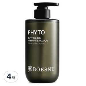 서울대 밥스누 파이토 블랙약콩 기능성샴푸 탈모완화 두피강화, 4개, 500ml