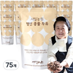 서일농원 서분례 명인 콩물 두유 첨가물없는 국산 콩국물 100% 콩국 콩국수, 75개, 190ml