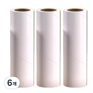킨솔 돌돌이 리필 100회 대용량 16cm x 20m 사선컷팅 초강력 테이프클리너, 6개