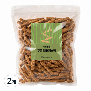 그랜파파 인생간식 구운 참마 깨스틱, 300g, 2개