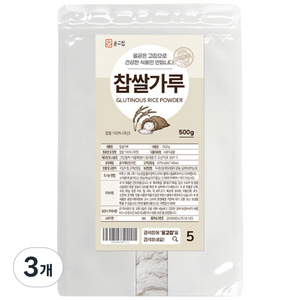 윤고집 국내산 찹쌀가루, 3개, 500g