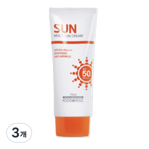 [에스앤디] 미백 자외선차단 주름개선 3중효과 70ml 국산제조 썬크림3개, 3개