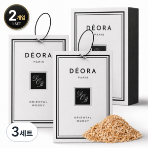 데오라 샤쉐 차량용 방향제 2개, 오리엔탈 우디, 3세트