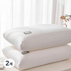 Romeooera 호텔베개 수면베개 숙면베개 낮은베개 목편한 경추베개 목베개 냉감베개 베개솜 침대베개 사계절 통기성 부드러운 꿀잠 베개, 2개, 화이트