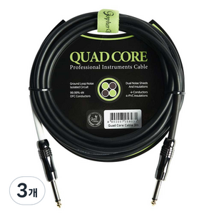 고퍼우드 Quad core cable 어쿠스틱 베이스 기타 전용 케이블, 3개