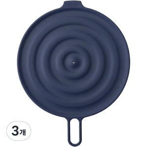 치타쇼 실리콘 듀얼 멀티 뚜껑 네이비 색상 (18cm~30cm 멀티커버), 3개, 32cm