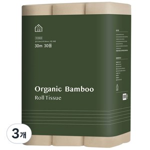 가치생활 오가닉 대나무 천연펄프 3겹 고급롤화장지, 30m, 30개입, 3개 골드박스 특가