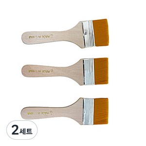 [비케이코리아]건축도장기능사 실습용 납작붓 50개 묶음 학원 학교 인테리어 납품용 빽붓 청소붓, 2세트