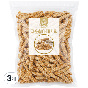 [주5일] 역대급 맛있는 간식 구운 참마 깨스틱, 3개, 200g