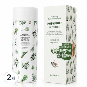 팝스풋 파우더 100g 발냄새제거제 신발냄새제거제 탈취, 2개