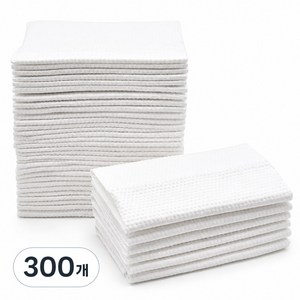 뜨리고 일회용 수건 페이스 미용실 등산 헬스 목욕 타올, 300개, 화이트