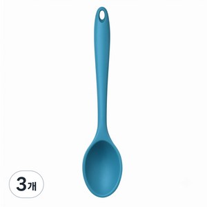 히어블 실리콘 요리용 숟가락, 3개, 다크블루