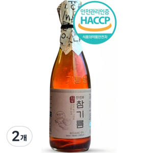 시장쏙 전연화 참기름, 2개, 300ml