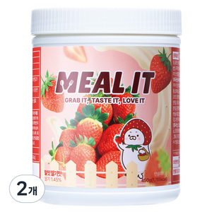 밀잇 식사대용 단백질 쉐이크 딸기맛, 450g, 2개