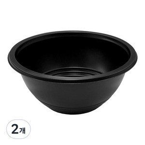 큐담 성형 실링용기 GSP-R208-90-블랙 (208x90) 중화요리 원형용기, 2개, 50개입