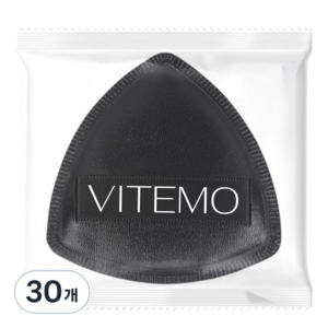 VITEMO 소프트 밀착 개별포장 에어쿠션 퍼프 파운데이션, 30개, 블랙