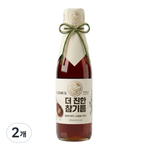 [들녘] 전통압착 더 진한 통참깨100% 참기름, 2개, 350ml