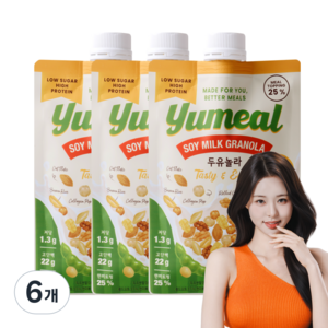 유밀 두유 그래놀라 쉐이크 두유놀라, 6개, 45g