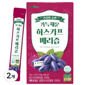 제스티지 가득채운 NFC 100% 하스카프베리즙, 140g, 2개