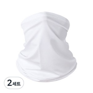 쿨 자외선 미세먼지 차단 목토시 스포츠 마스크 쿨링 버프, 2세트, 화이트