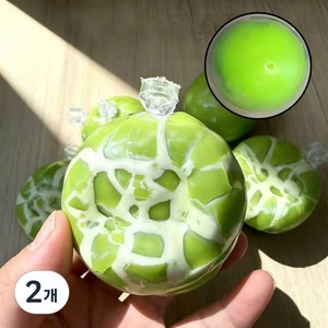 Savelio 왁뿌볼 왁스뿌시기 스트레스볼, 2개, 75g, 그린애플