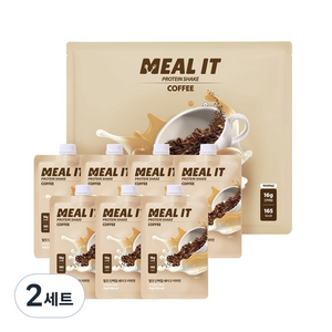 밀잇 식단관리 포켓형 단백질 쉐이크 커피맛, 280g, 2세트