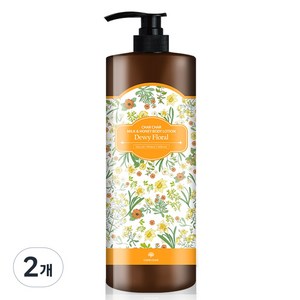 샤샤 밀크앤허니 바디로션 듀이 플로럴, 1.5L, 2개
