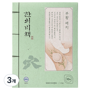 한의비책 부황패치 겨드랑이 독소패치 림프순환관리, 3개, 10개입