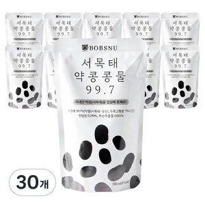 [TV속 그제품] 서울대 밥스누 서목태 약콩 콩물 99.7 국내산 약콩두유 검은콩두유 콩국수 부모님선물, 190ml, 30개