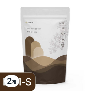 산들약초 무가당 100% 코코아파우더 코코아가루 네덜란드산, 1kg, 1개입, 2개