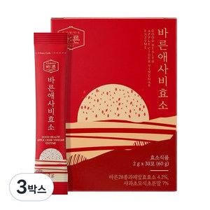 바른 애사비효소 애플사이다비기너 브로멜라인, 3박스