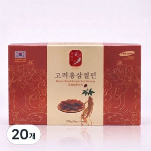 한삼수 고려홍삼절편 국내산 홍삼, 20개, 20g
