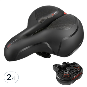 자전거안장 쿠션안장 MTB 편안한안장, 블랙, 2개