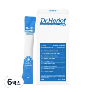 닥터헤리엇 아이앤브레인 눈 인지 항산화 백내장/노화 예방 영양제, 6박스, 눈/인지, 300g