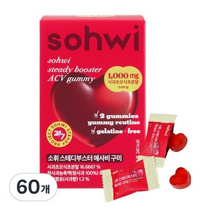 소휘 스테디부스터 애사비 구미 젤리 애플사이다비니거, 3g, 60개