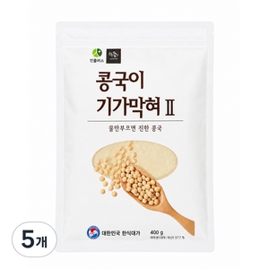 초림단지묵 콩국이 기가막혀 국산 콩물 콩가루 400g 4인분 물만타면 콩국수, 5개