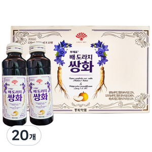 동화약품 부채표 배 도라지 쌍화, 20개, 120ml