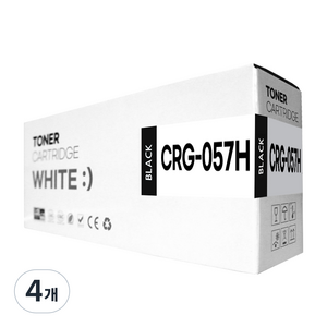 호환 토너 CRG-057H 대용량 최신 칩포함, 검정, 4개