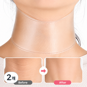 얇은 다회용 실리콘 넥라인 부착 목주름팩 주름 방지 수면 목주름 패치, 2개, 1개입