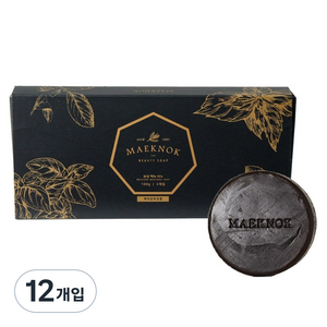 보성맥녹비누 어성초 클렌징 얼굴 세안 비누 샴푸바, 100g, 12개입