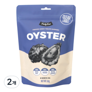 트러스티푸드 강아지 동결건조 해산물 간식, 굴, 50g, 2개
