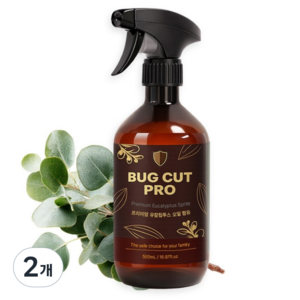 버그컷프로 천연오일 원액 계피 시나몬 스프레이 피톤치드 편백스프레이 유칼립투스, 500ml, 2개, 유칼립투스스프레이