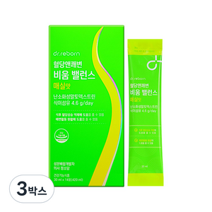 닥터리본 의사가만든 혈당앤쾌변 비움 밸런스 매실맛 장디톡스 비움의정석 화장실직행 건강한 혈당관리와 쾌변 서포트 너무 맛있는 마시는 관장약, 3박스, 14회분