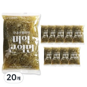 슬로우래빗 미역 곤약면, 180g, 20개